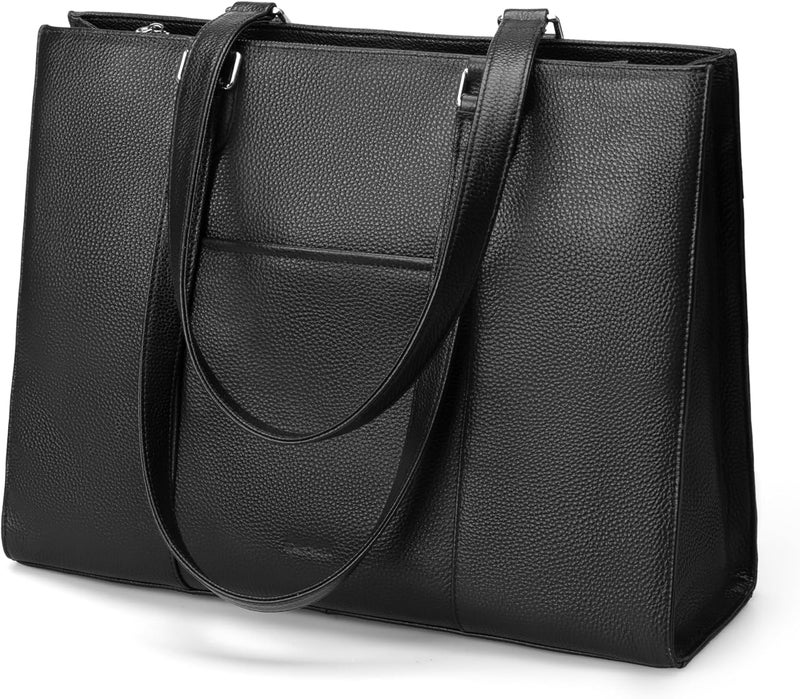 befen Genuine Leather Tote Bag for Women Work, Women's Leather Shoulder Bags Purses Satchel Handbags with Laptop Compartment - Image 1
